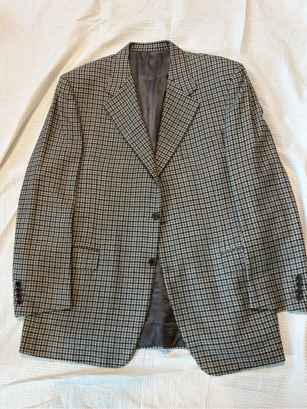 Canali made in Italy Men's Classic Houndstooth Blazer - Gray